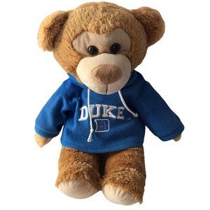 Baden Duke University Teddy Bear with Blue Sweatshirt, Embroidered.
